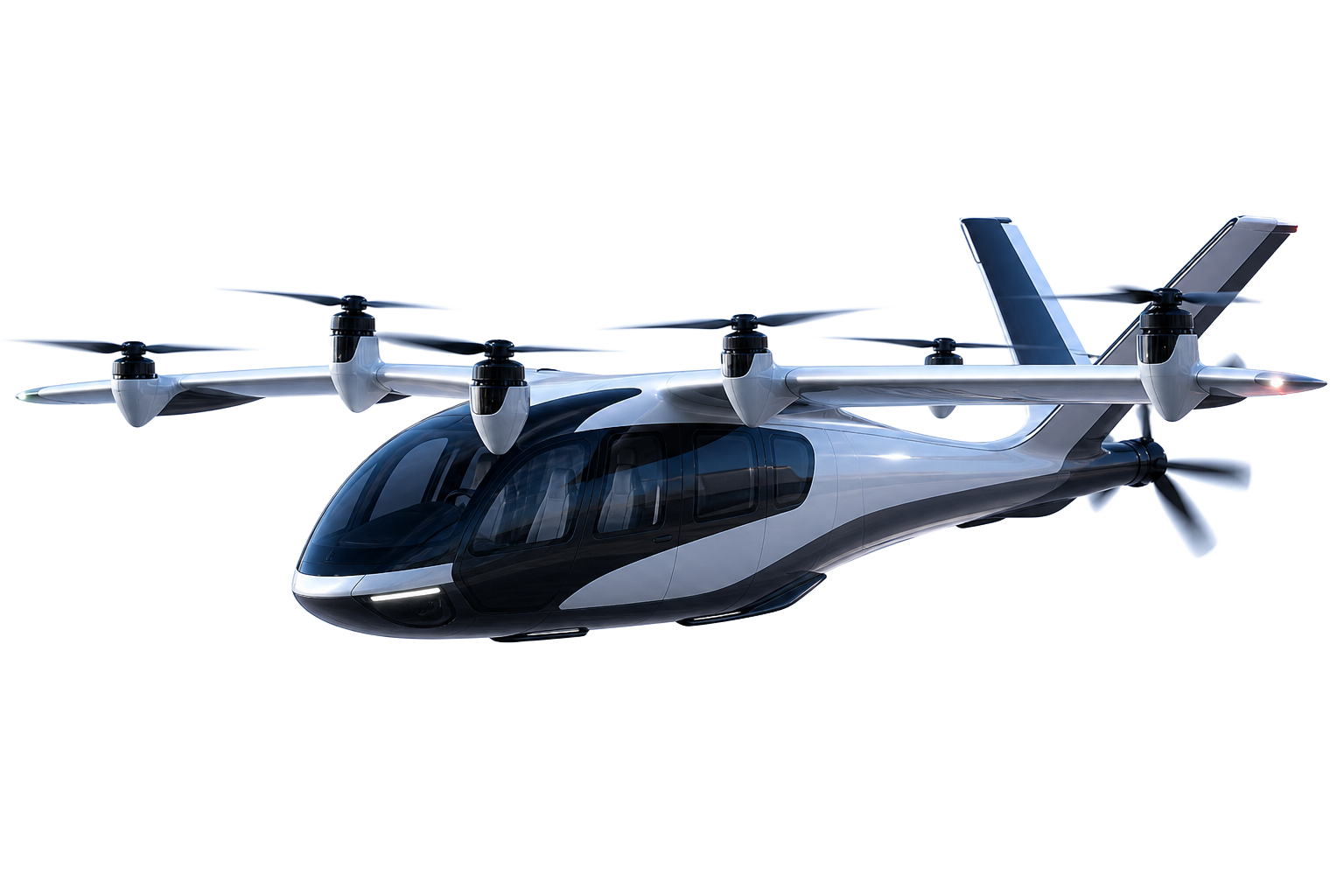 Powered-lift / eVTOL aircraft silhouette, manufacturer neutral